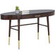 Osmond 60 X 24 inch Black / Brown / Brown Desk